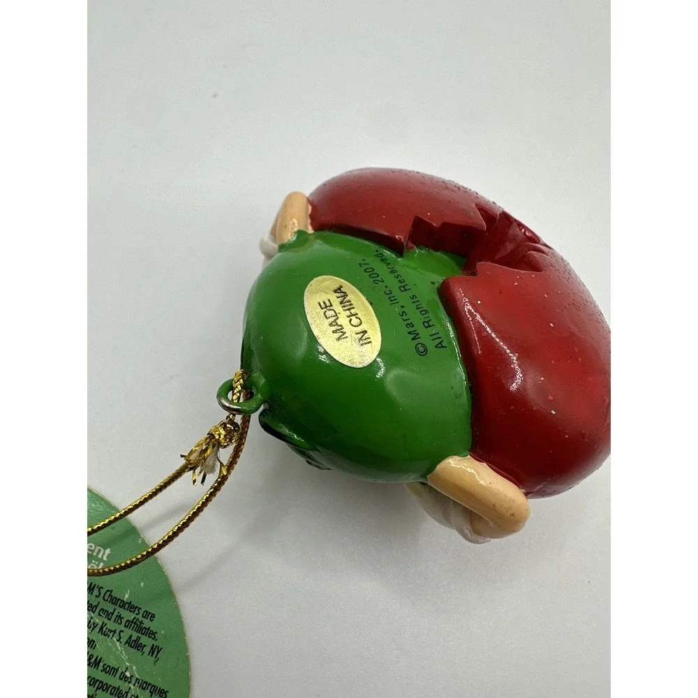 M&M's Heart Breaker Christmas Ornament Red Green Candy Character 2007‎ Holiday